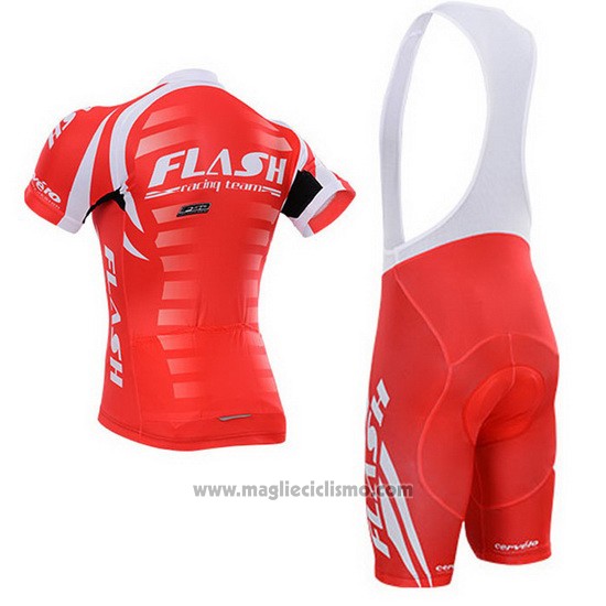 Abbigliamento Ciclismo To The Fore Rosso e Bianco Manica Corta e Salopette